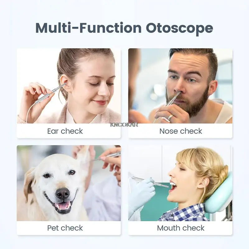 Digitales Otoskop mit 4,5 Zoll 1080P 3,9 mm Ohrkamera mit 6 LED-Leuchten, Ohrenschmalz-Entfernungswerkzeug mit 32 GB Karte für Kinder und Erwachsene