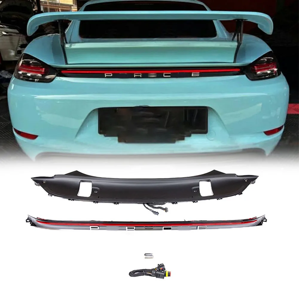 

Светодиодные сквозные задние фонари для Porsche Cayman 718 2016-2023, новый стиль, светодиодные задние фонари DRL в сборе, аксессуары для сигнала, лампа