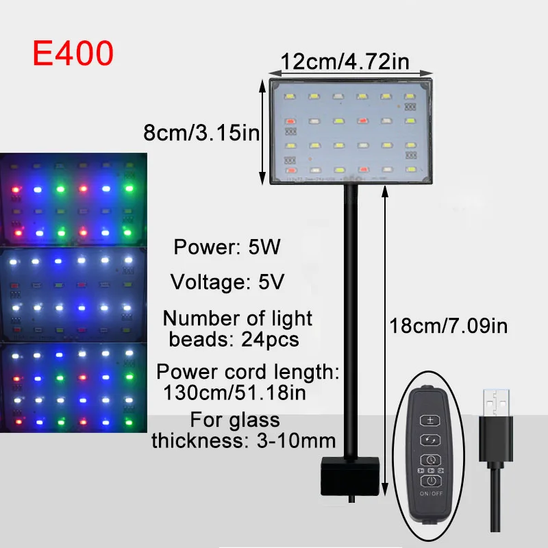 Aquarium Fischbecken Vollspektrum LED-Beleuchtung mit Zyklus-Timer, 3-Farben-Einstellung, Helligkeitsregelung Pflanzenwachstum Wasserpflanzenlampe – Detail 2