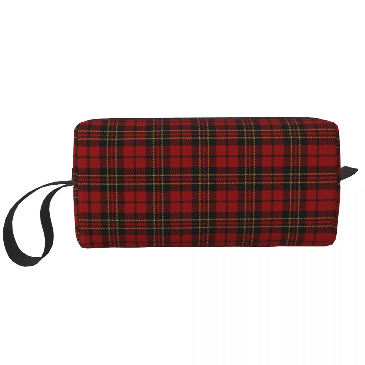 Custom Royal Tartan Plaid Travel Cosmetic Bag for Women Texture Gingham Toiletry Makeup Organizer Ladies Beauty Storage Dopp Kit