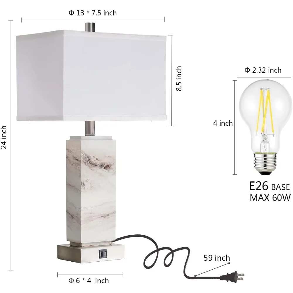 Imagem -05 - Resina Rústica Cabeceira Table Lamp Quarto Café Luz de Leitura Led Desk Lamp Lâmpada Incluída Iluminação Interior