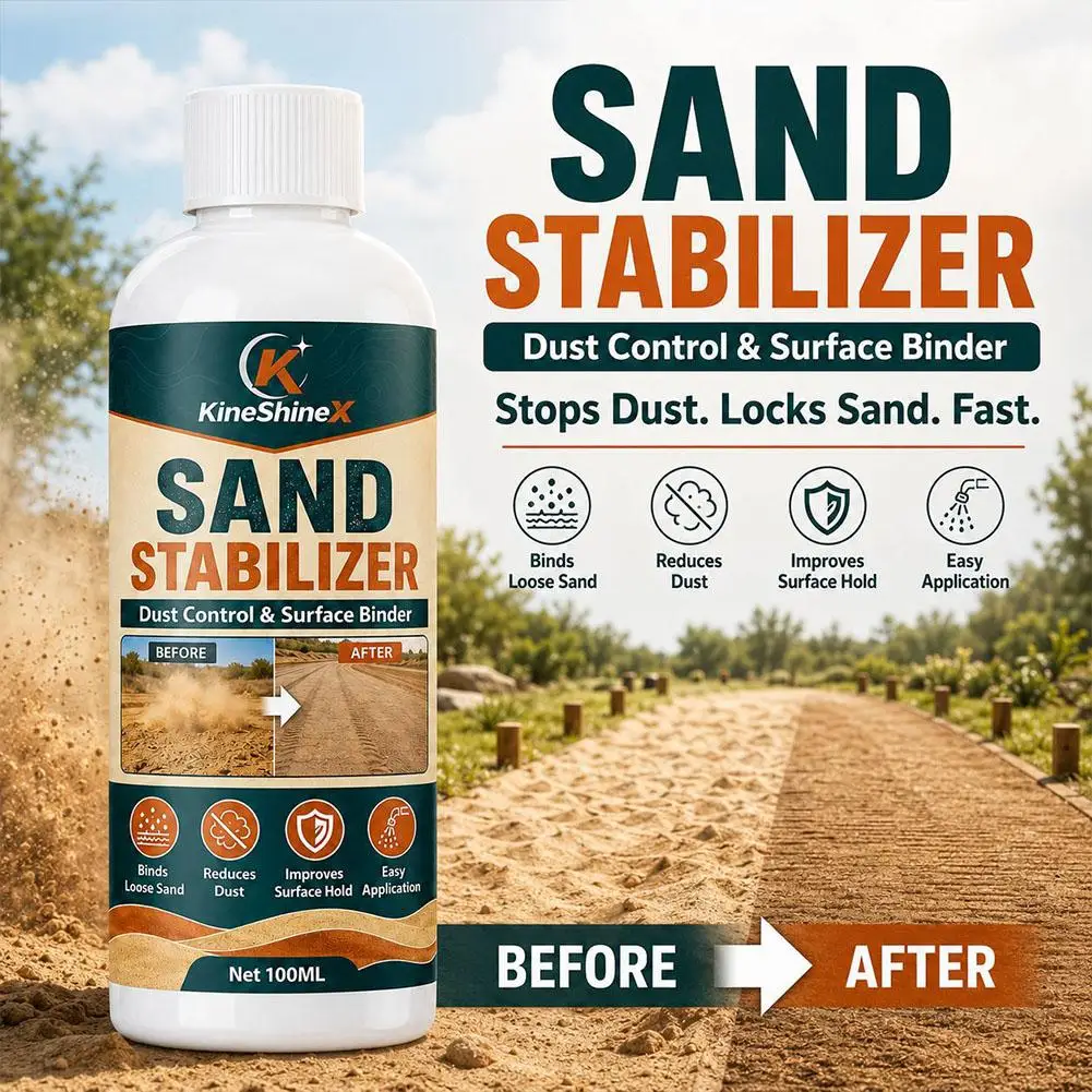 Sand Stabilizer Dust Control Liquid Soil Surface Binder High Efficiency Dirt Road Sand Hardener For Garden Pathway Walkway