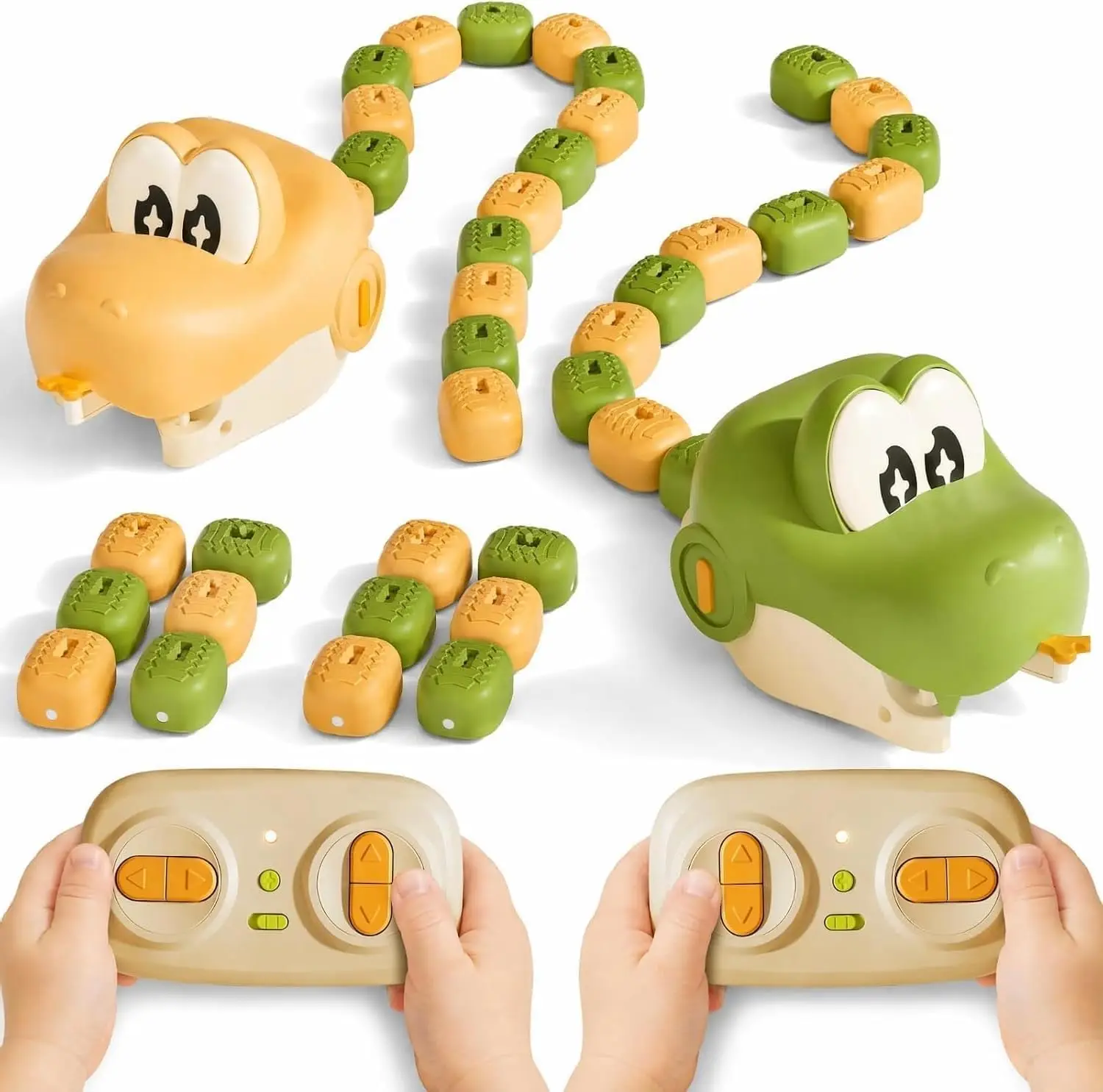 Magnetic Greedy Snake Toy Cartoon Cobra With Light Sound 2‑Player Interactive Competitive Game Toy For Family Entertainment