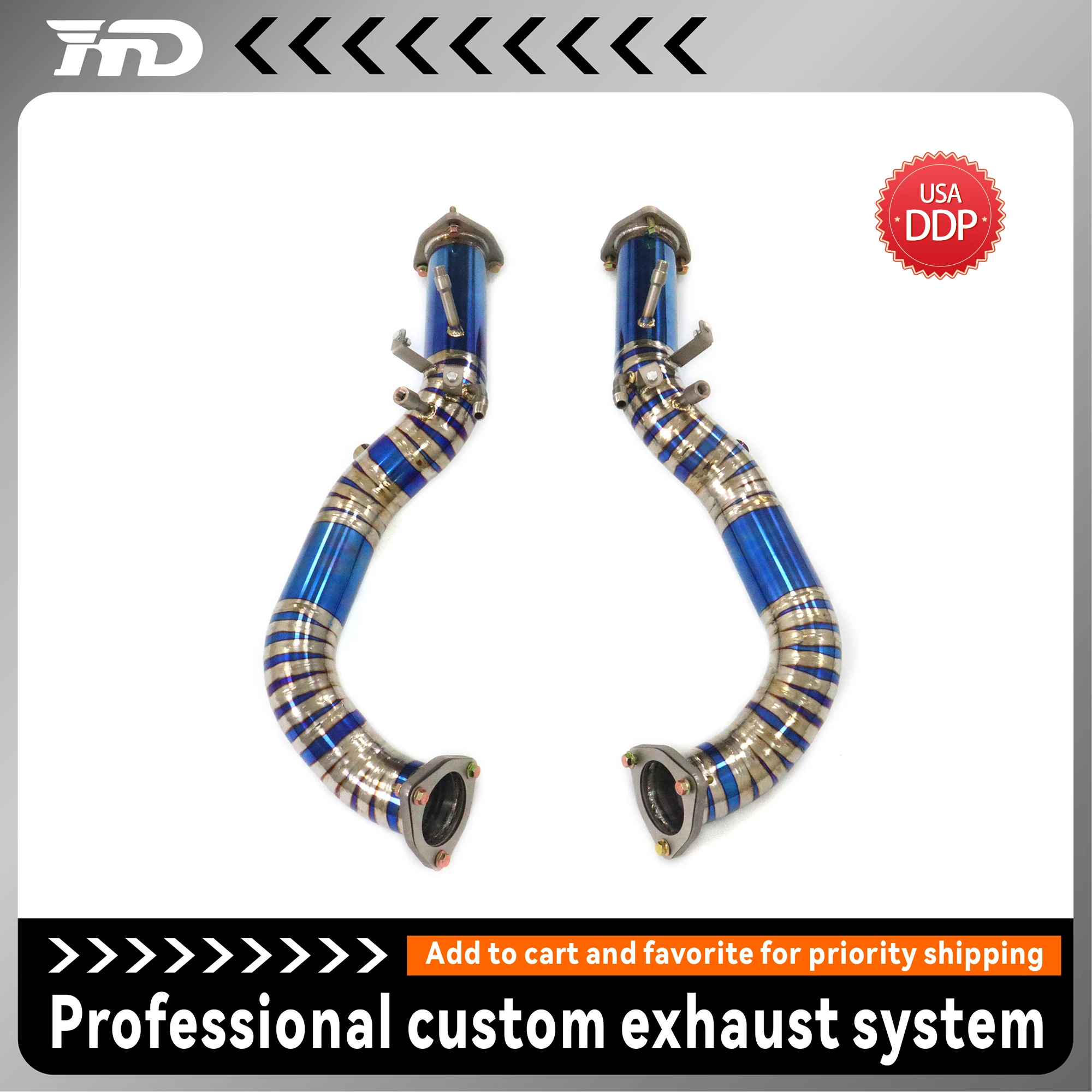 

HMD for Porsche 718 GT4 RS Ti High-Flow Racing Catless/200cell Catalytic Downpipe for Horsepower & Sound Gain