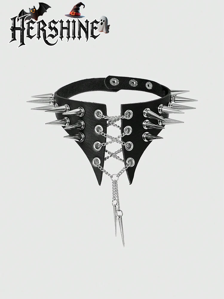 

HERSHINE цельное женское сексуальное черное модное колье с шипами, Y2K, готический панк, Харадзюку, рок, хип-хоп, стиль, весна, лето