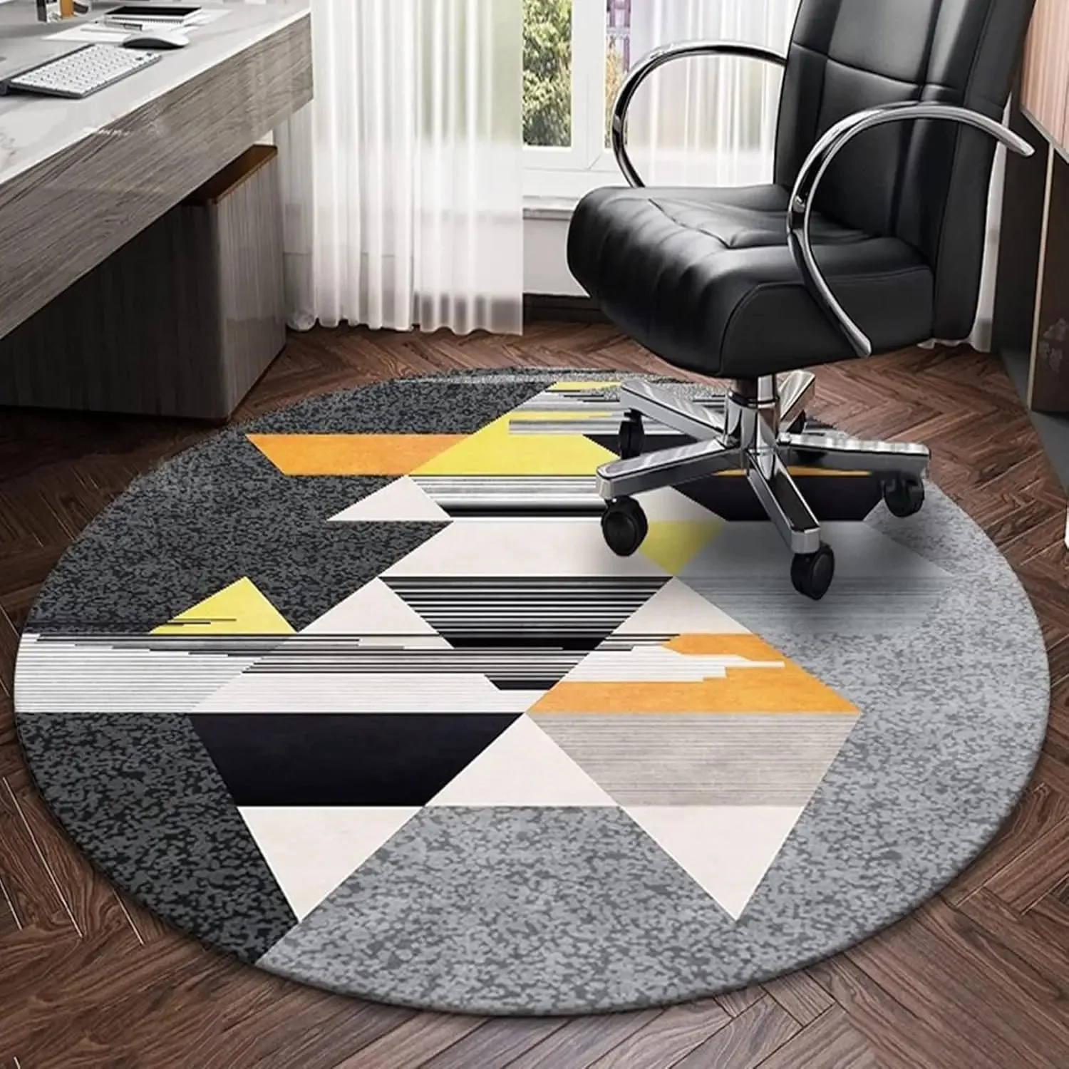 Nordic Light Luxury Round Carpet Living Room Bedroom Area Ca