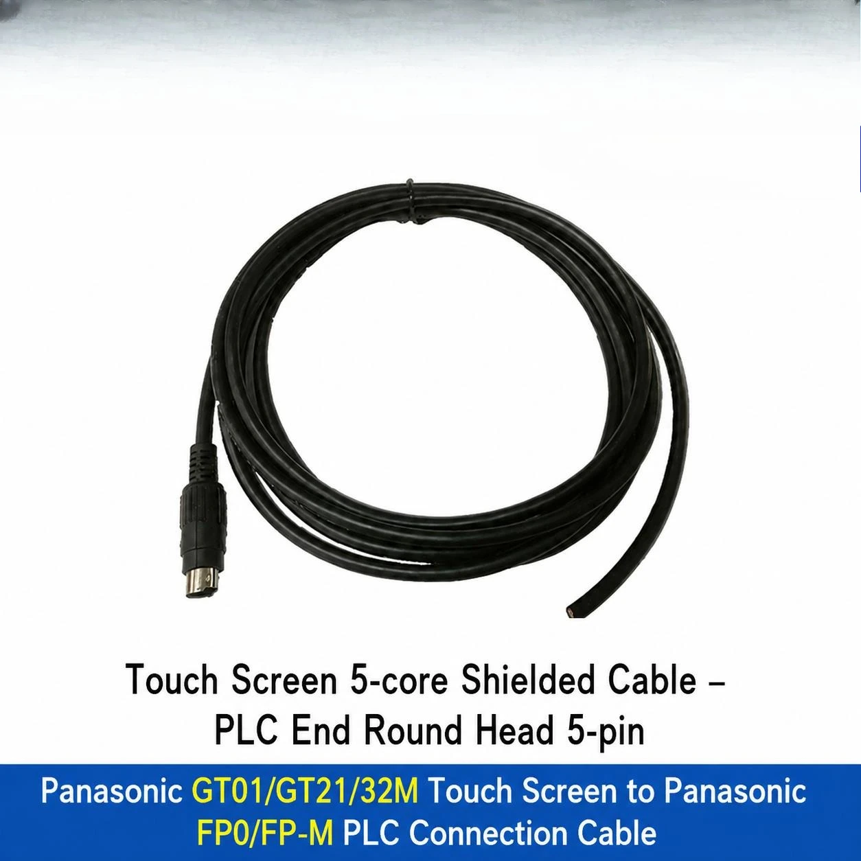 Data Communication Cable for Panasonic GT01 GT21 32M Screen FP0 FP-M X PLC Connection Round Head 5 Pins