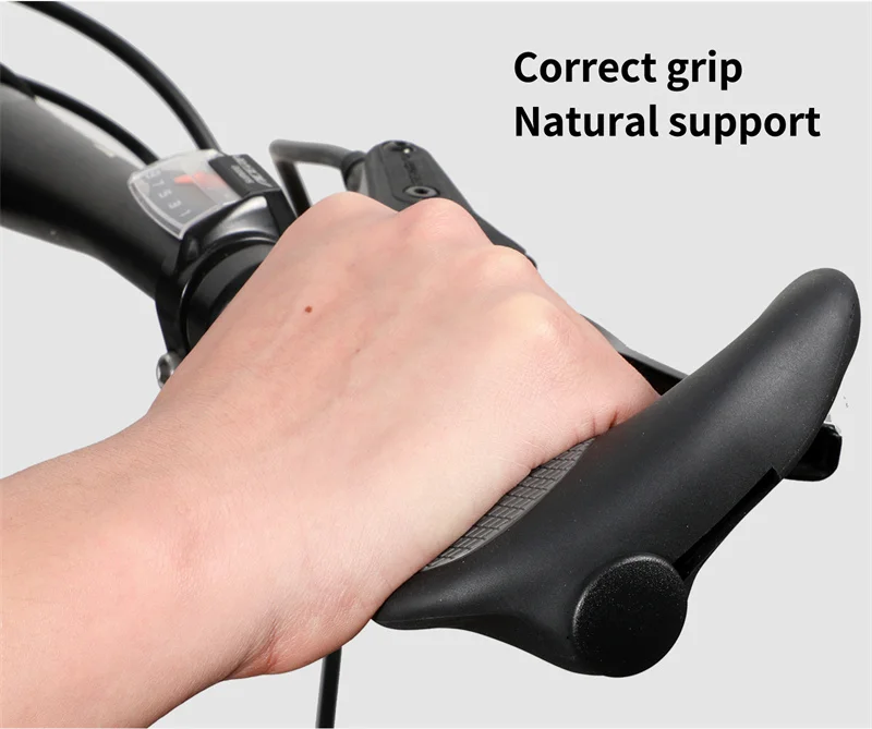 WEST BIKING Ergonomische Fahrradgriffe Lock-on Lenkerüberzug MTB Mountainbike Rutschfester Lenker-Endgriff Fahrradzubehör 1 Paar – Detail 9