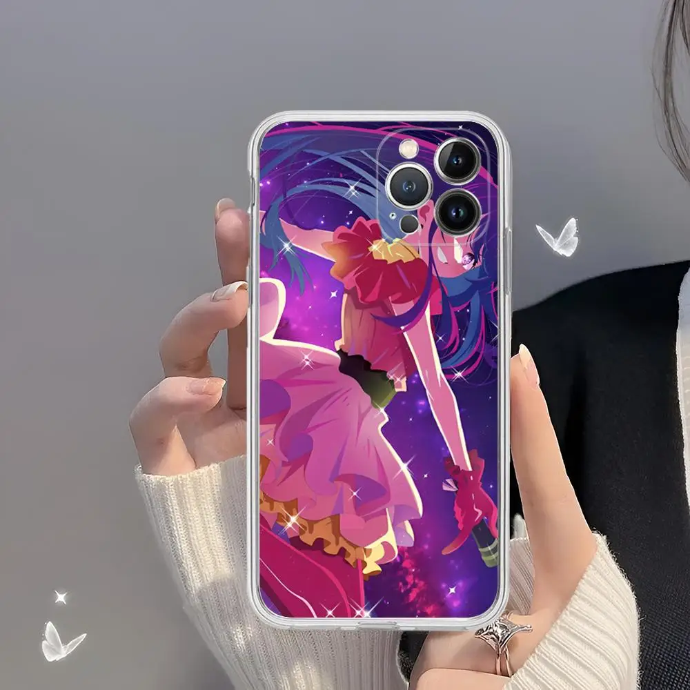 Anime Oshi No Ko Meisje Telefoon Hoesje Voor Iphone 15 14 13 12 Mini 11 Pro Xs Max Xr Se 6 7 8 Plus Zachte Siliconen Hoes