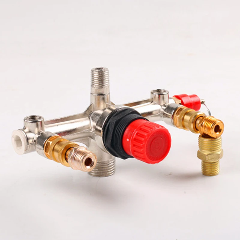 

90-120PSI Air Compressor Manifold Regulator Gauges Pressure Durable Switch Control Valve Switch Control Valve 90-120PSI