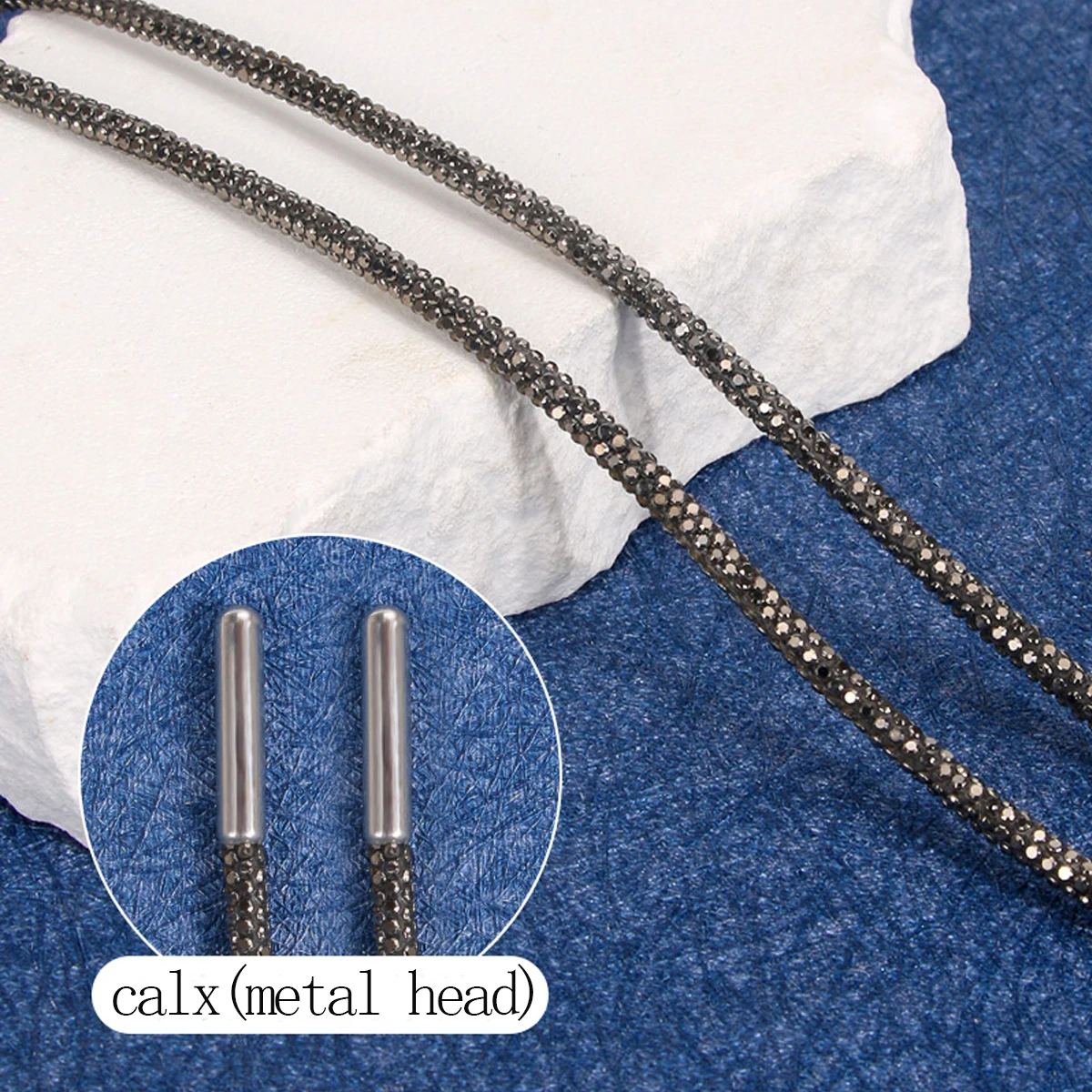 1 Stück glitzernde Schnürsenkel, Ersatz-Schnürsenkel mit Kristall-Strasssteinen, Diamant-Dekorationsseilbänder für dekorative Kapuzenpullover, DIY-Gürtel – Detail 5