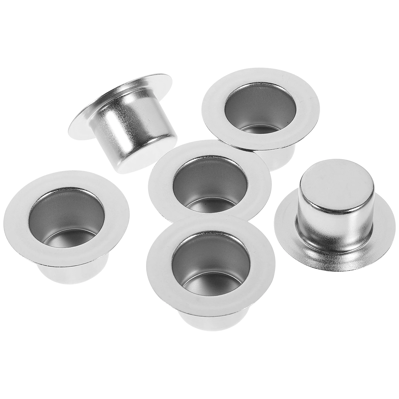 

6pcs Holder Desktop Tealight Container Electroplate Alloy Metal Candlestick Decor For Home Tabletop Ornament Centerpiece