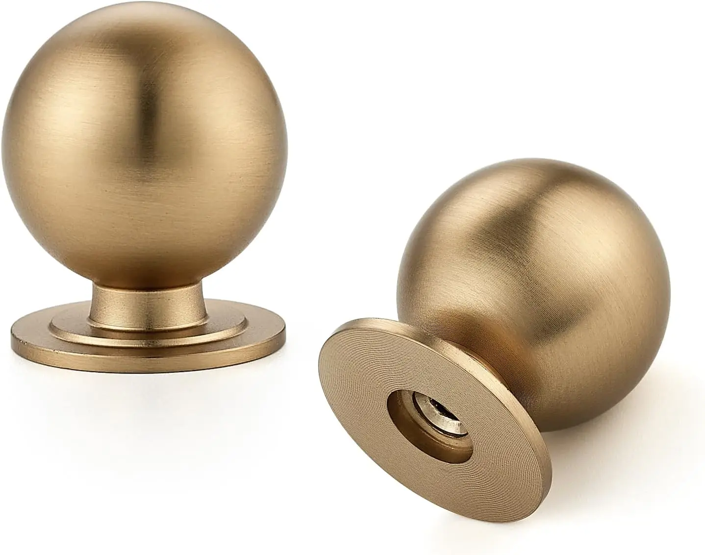 

24 Pack Champagne Bronze Cabinet Knobs, Round Dresser Knobs, Ball Kitchen Cabinet Hardware, 0.95" Diameter