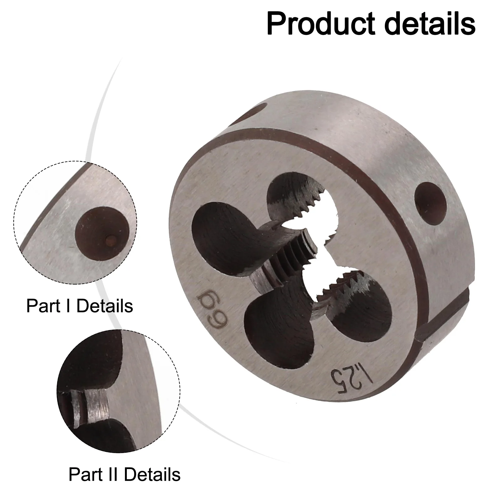 

High Durability M10 x 1 25mm Tap and Die Set for Right Hand Metric Threads Comes with Two Taps and Die in a Pack of Three