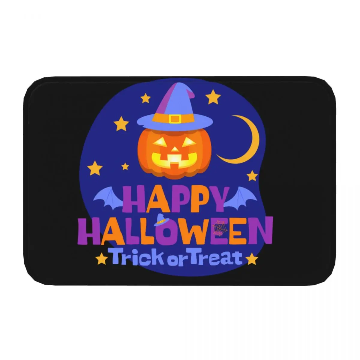 Happy Halloween Illustration 9 Doormat Anti-Slip Entrance Kitchen Bath Floor Door Mat Garage Carpet Rug