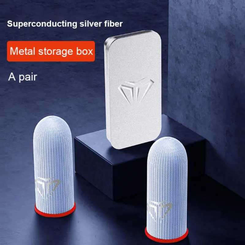 ﻿   2 pçs jogo móvel luvas de ponta do dedo sweatproof anti-deslizamento tela de toque manga de dedo respirável jogo capa de ponta do dedo para gamer