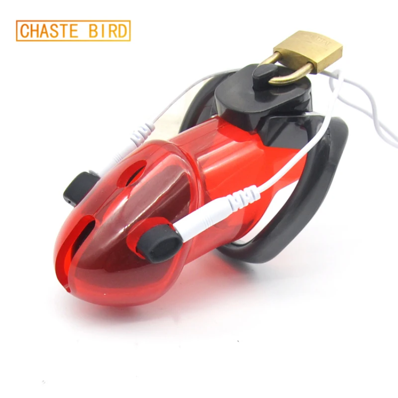 Chaste Bird Male Polycarbonate Electro Chastity Cage Device Locking New Arrival 4 Colors to choose A178