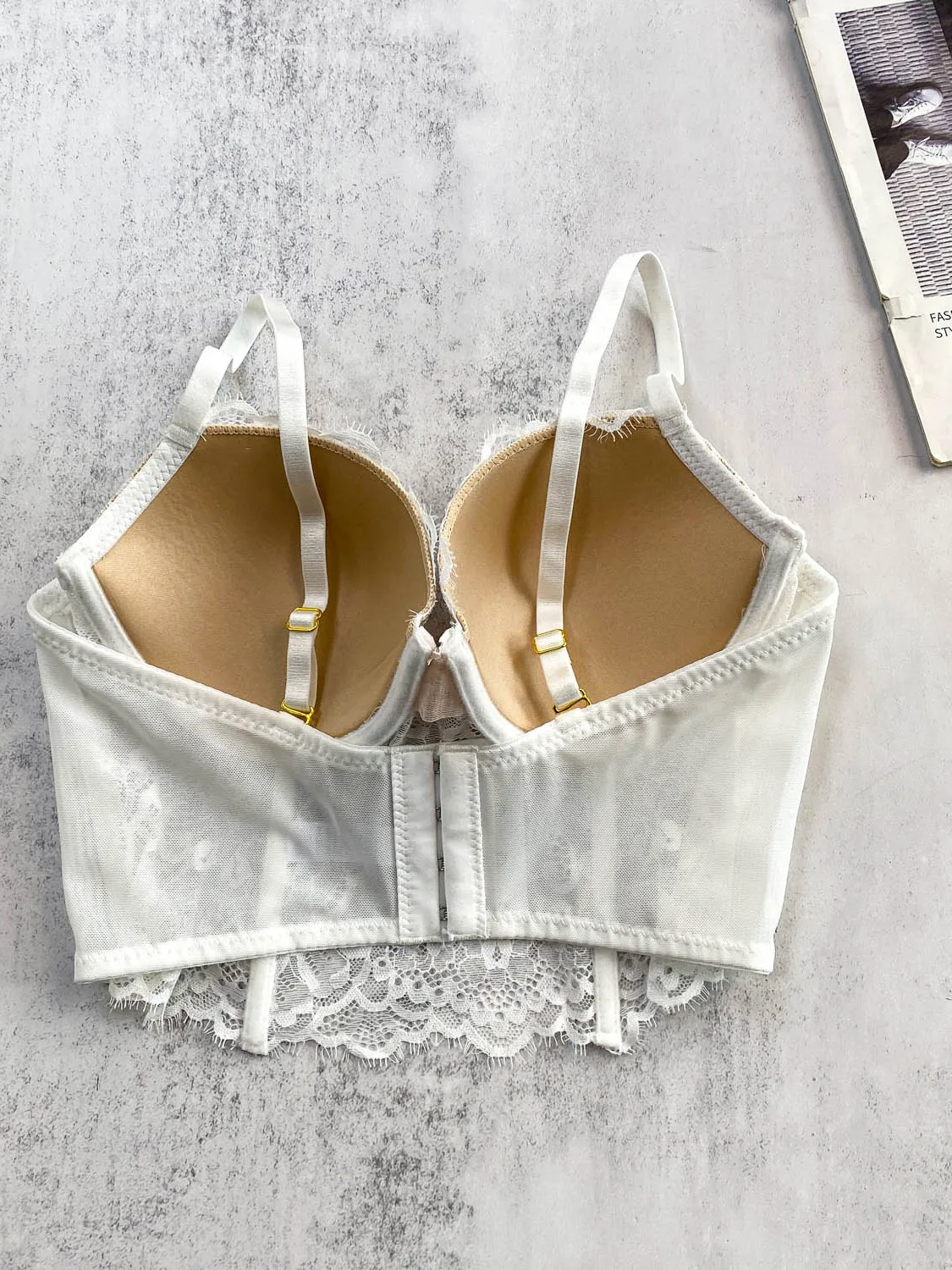 Seksowna, pikantna bluzka z koronkowym wykończeniem, europejski styl, damska kamizelka na jesień i zimę, miękka, z podparciem biustu, z wkładkami modelującymi biust, top.