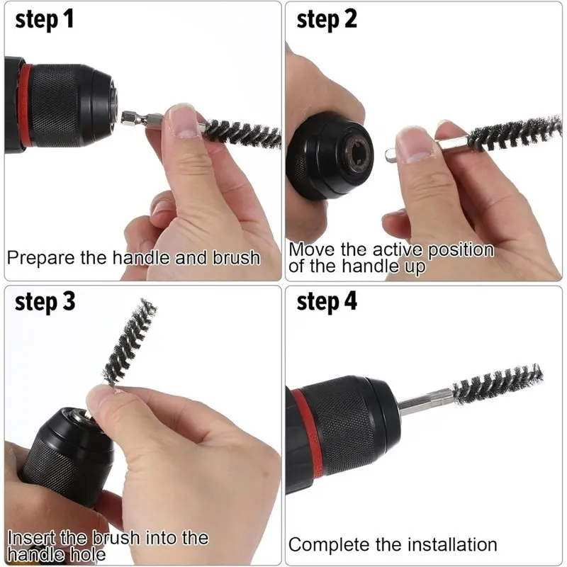 2026 New 4 Pack Golf Club Hosel Brush,Stainless Steel Wire Brush Cleaning Tool With Hex Shank Handle For Wood And Iron Golf