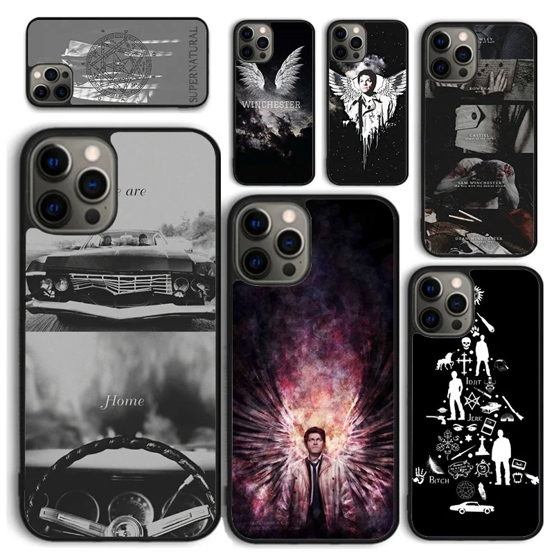 Castiel WINCHESTER Supernatural Phone Case for iPhone 16 15 14 12 13 mini PLUS X XS XR 11 PRO MAX Back Cover Fundas