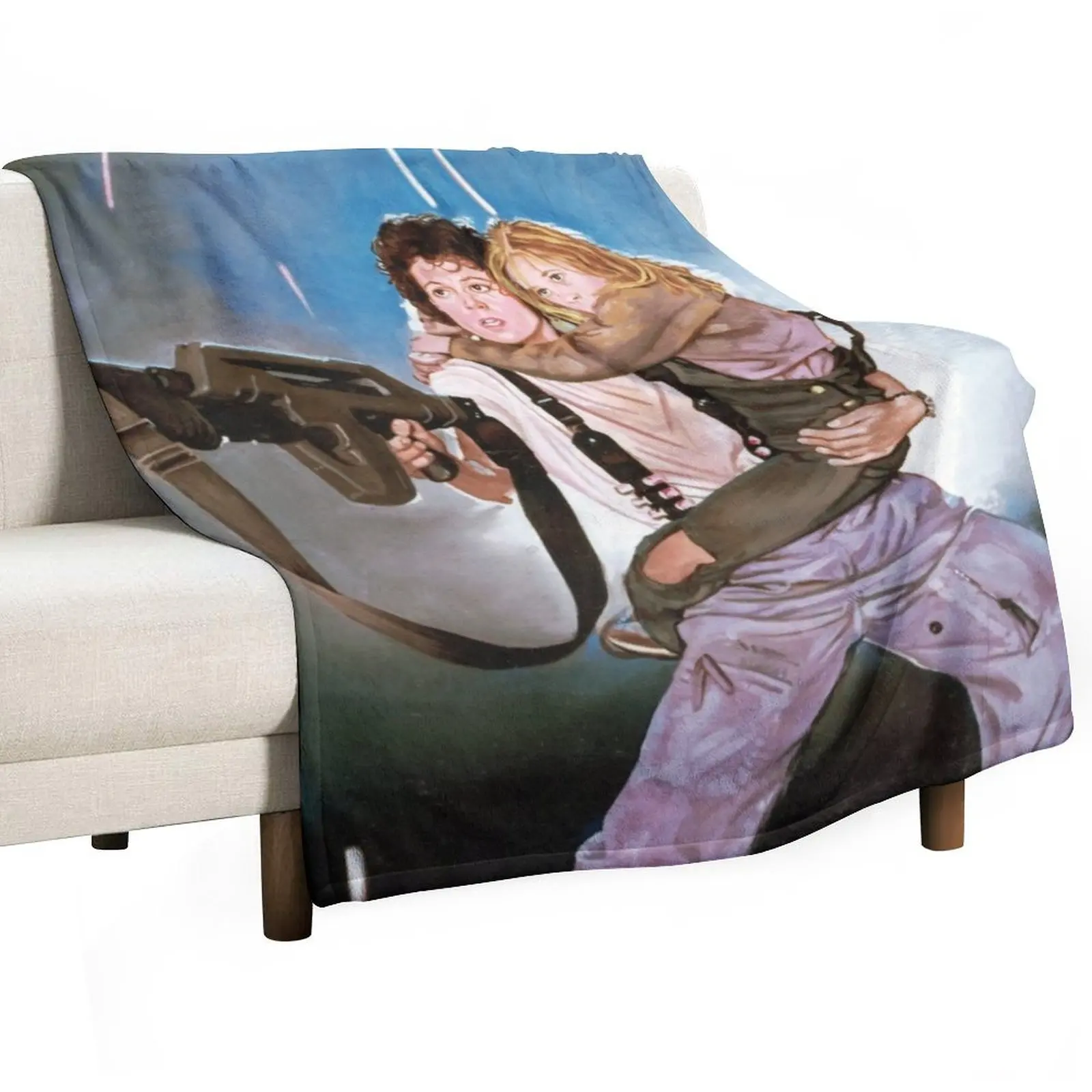 Aliens Ripley and Newt Throw Blanket Sofa Quilt Plaid Sofas Blankets