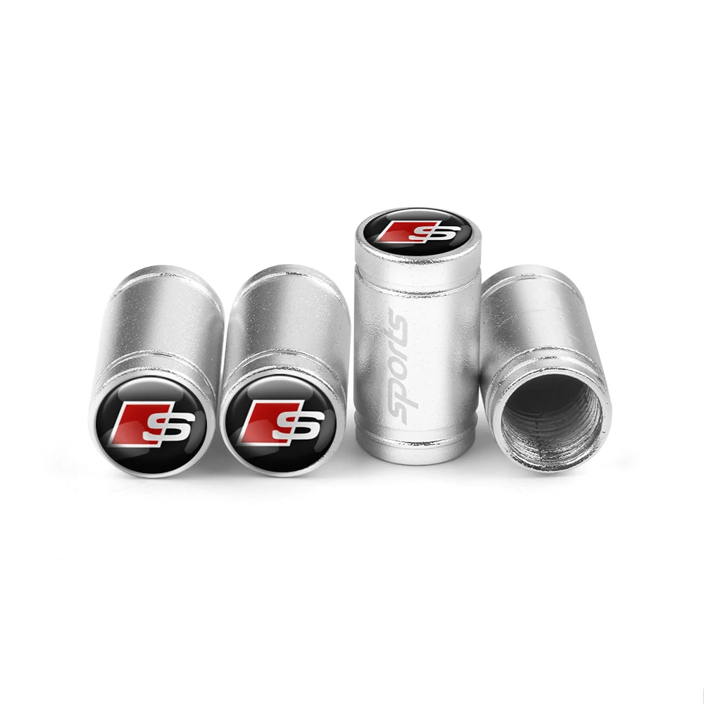 4 stuks autostyling 3D aluminium metalen auto wiel ventieldopjes voor Audi A1 A3 A4 A5 A6 A7 A8 Q2 Q3 Q5 Q7 TT Sline S3 RS