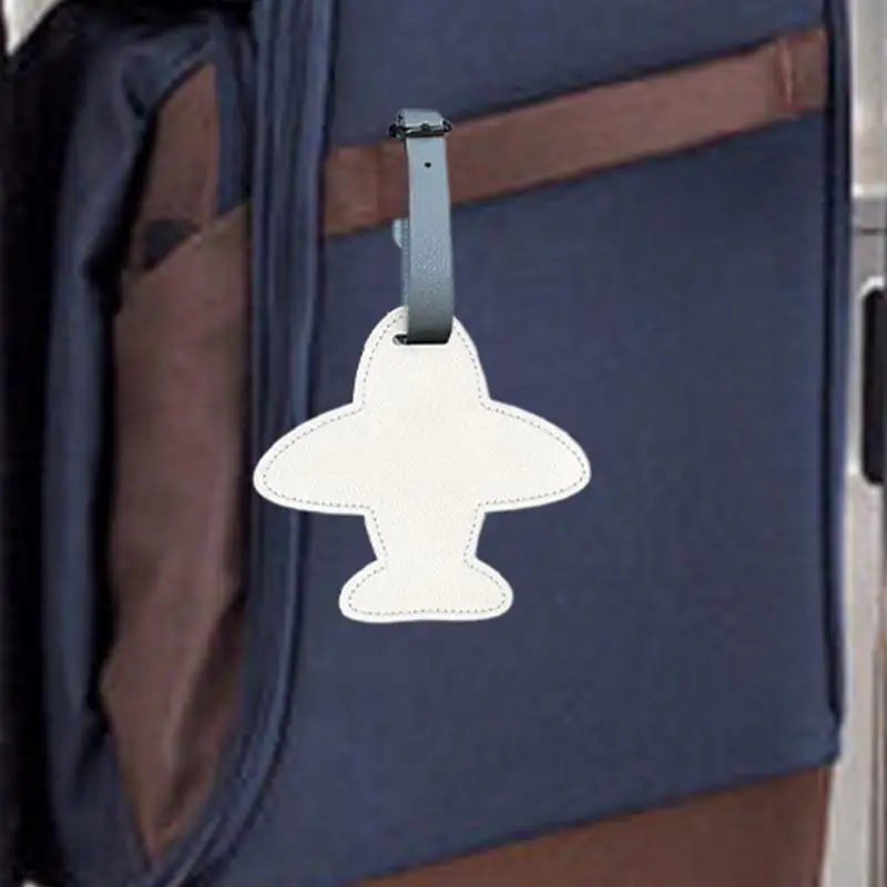 Etiqueta de equipaje para avión, accesorios de viaje, etiqueta de cuero antipérdida, etiquetas de avión al aire libre para mochila, Maleta de equipaje