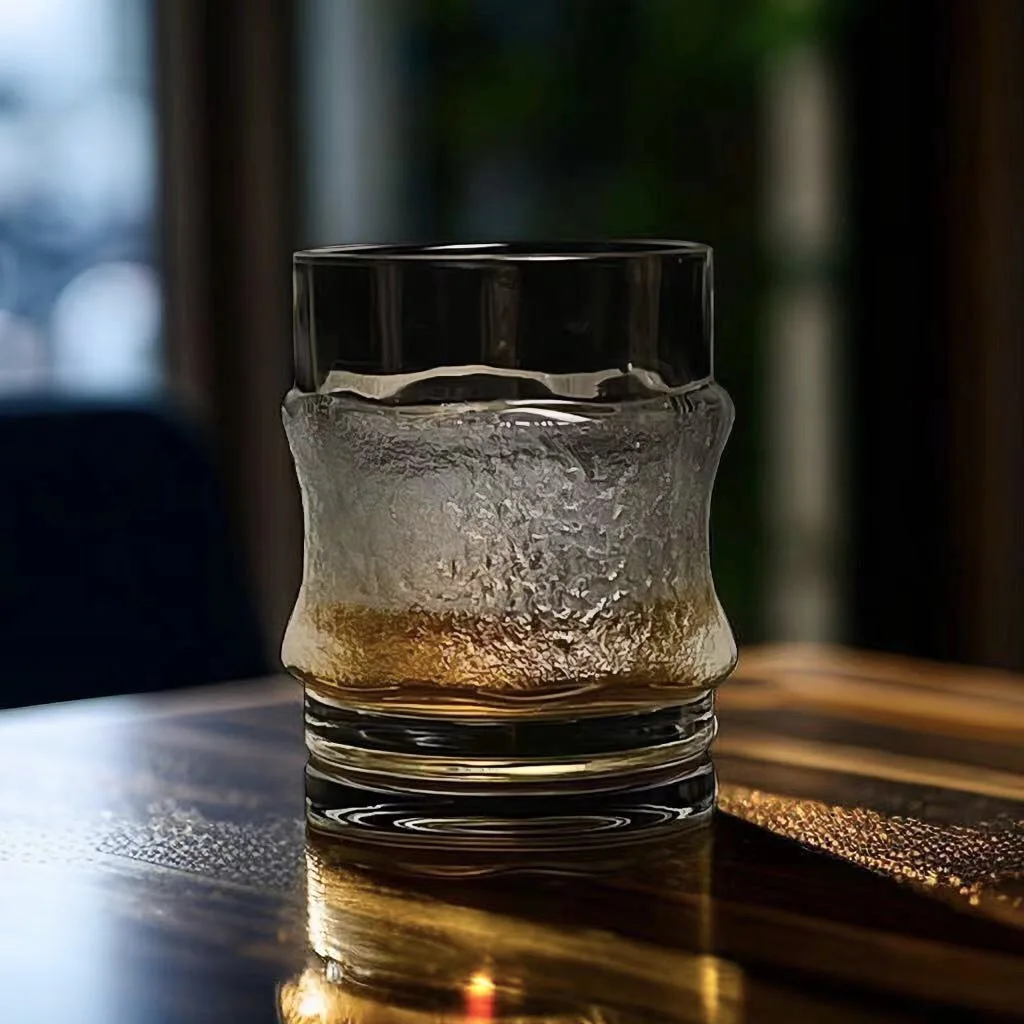 Japanisches hochwertiges hängendes Eisglas, Kaltgetränkglas, taktiles Wasserglas, eisamerikanischer Kaffee-Whisky