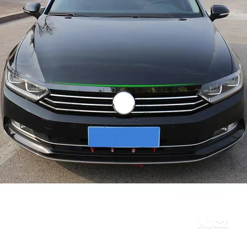 Dla Volkswagen Passat B8 Auto Styling Variant Front Hood Engine & Front Head Light Lamp Eyelid Eyebrow Cover Trim 2017-2022