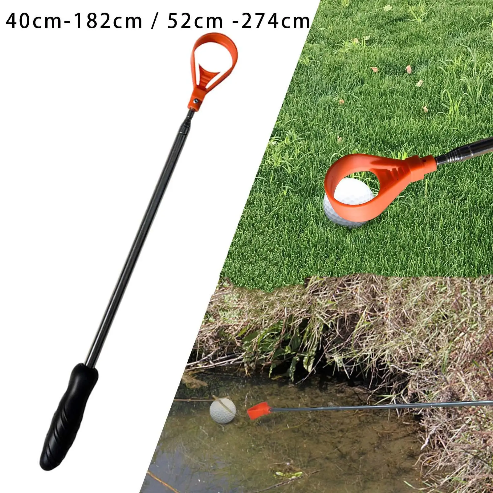 

Golf Ball Retriever Golf Ball Picker Golf Grabber Tool Extendable Stainless Steel Non Slip Grip for Water Gifts for Golfers