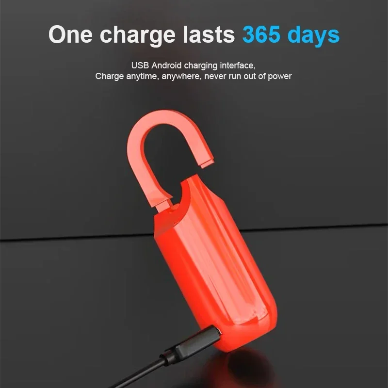 Mini Smart Fingerprint Padlock Anti-Theft Security USB Quick Unlock Rechargeable Fingerprint Padlock Luggage Fingerprint Lock