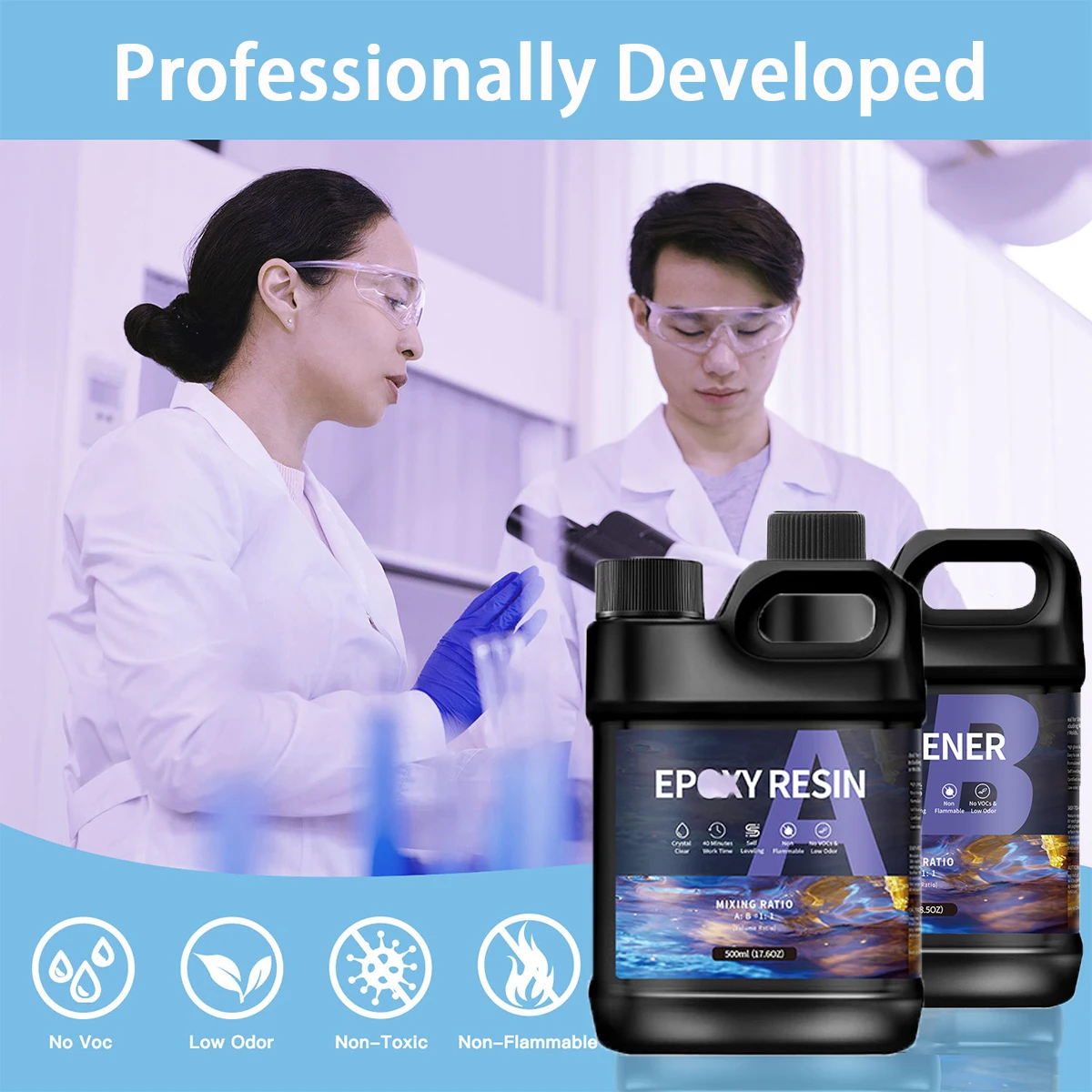 500/1000ml 1:1 AB Epoxy Resin  - огляд і ціна Epoxy Resin Ab