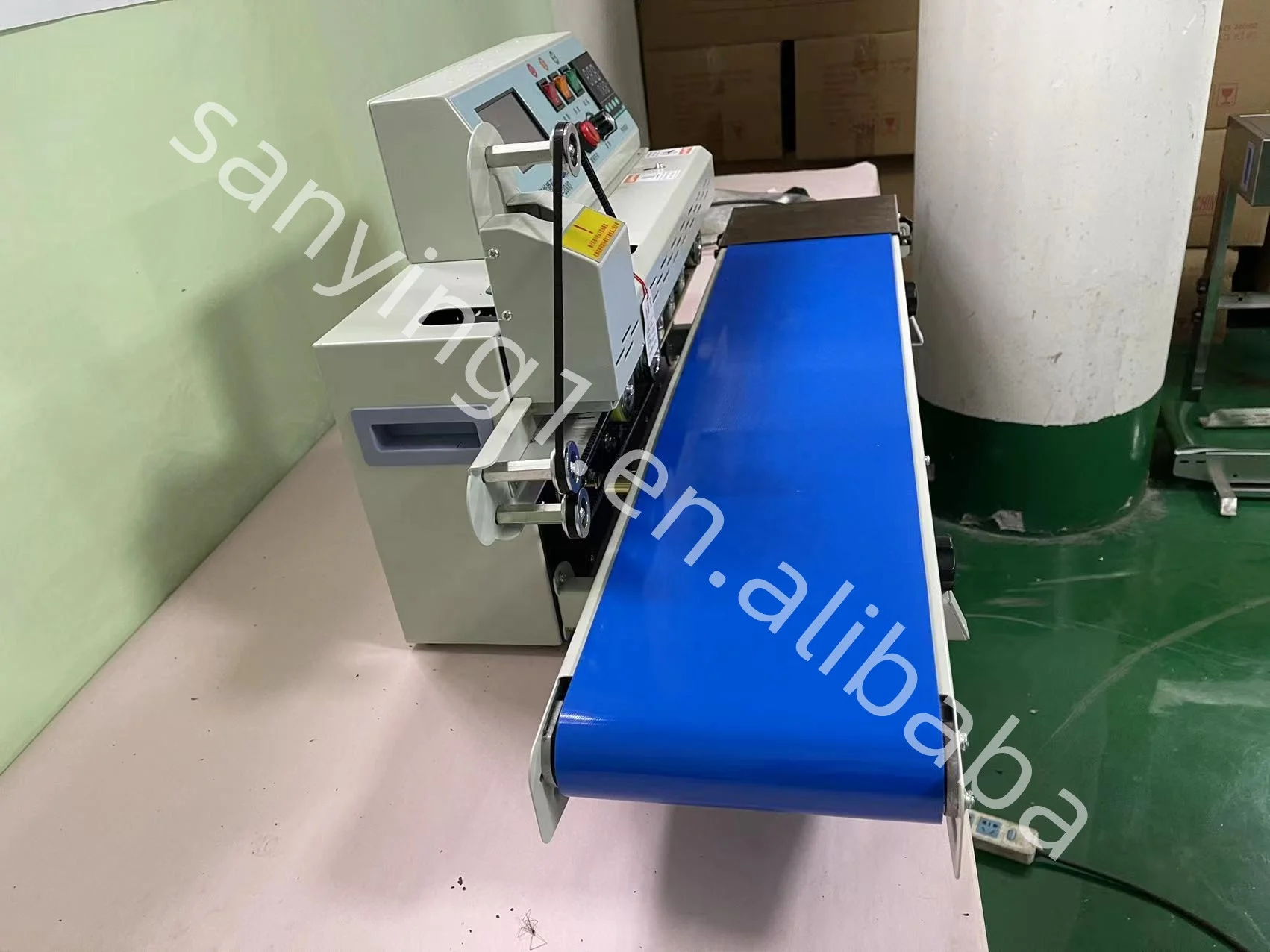 SANYING PM-2000 Continuous Band Bag Sealer Inkjet Printer Sealing Machine