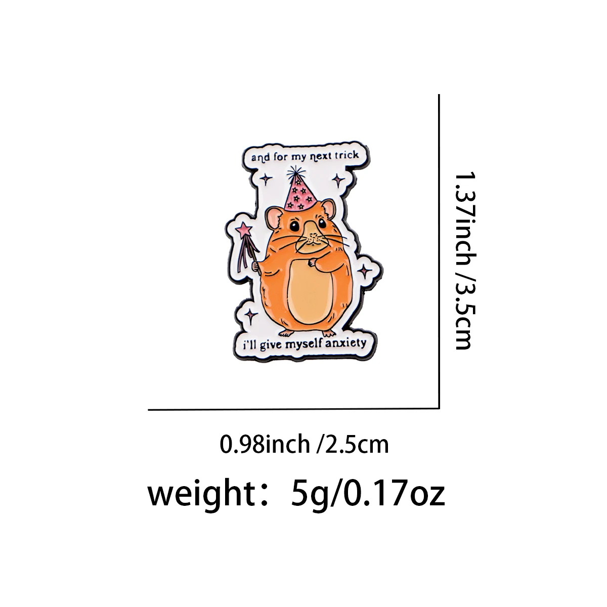 Cute Hamster with Party Hat, 