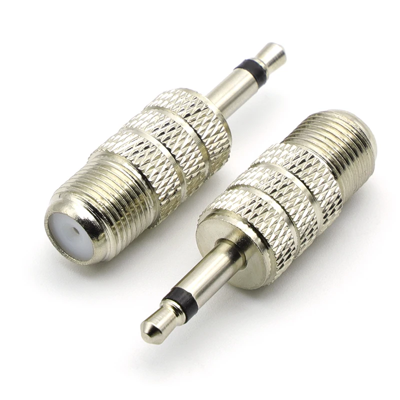 1/2/5PCS F Weibliche Jack auf 3,5mm Mono 1/8 "Stecker RF Koaxial Adapter RF Anschlüsse FM Antenne Stecker – Detail 2