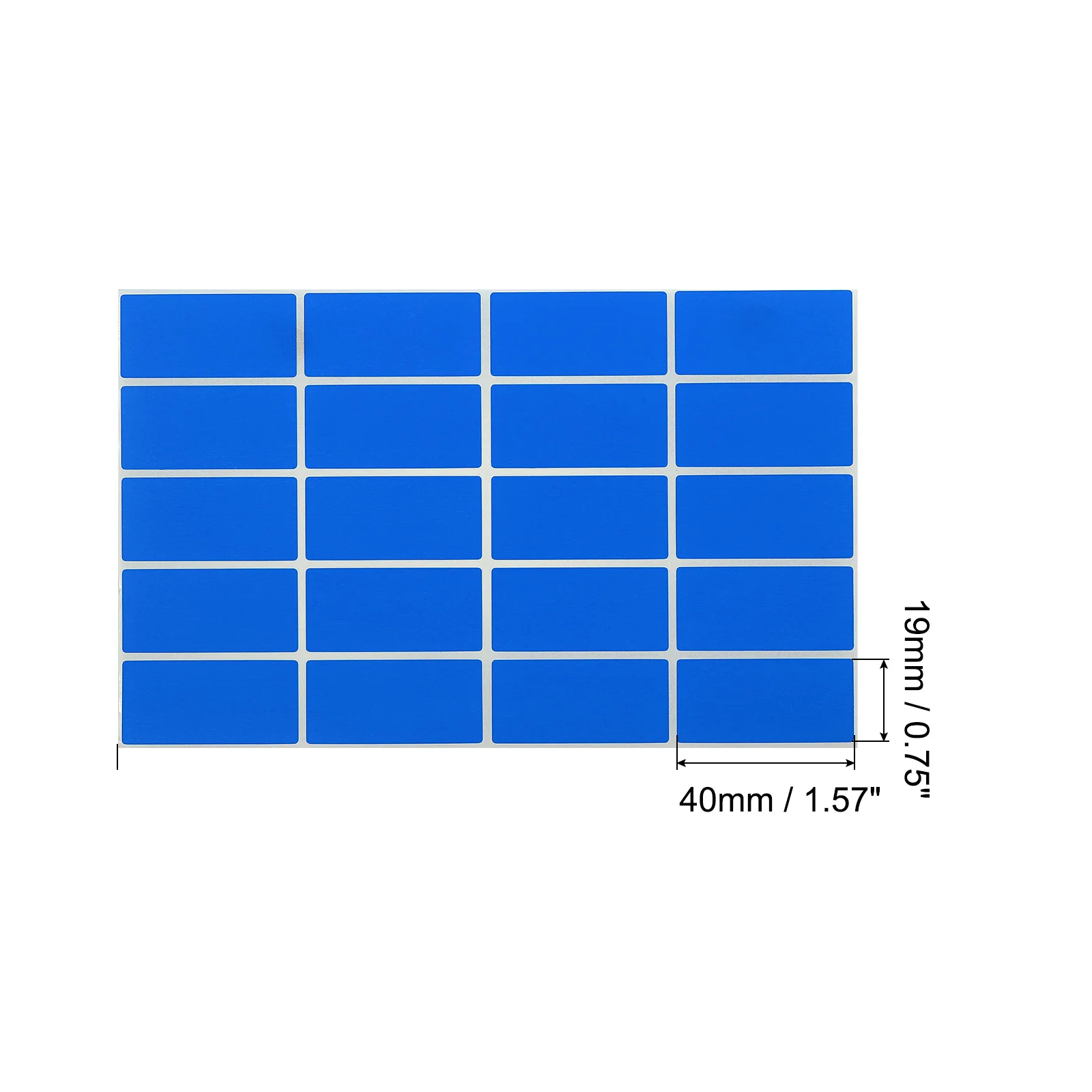 2000Labels/100Sheet Self-adhesive Colored Labels Stickers 40x19mm Colored Rectangle Stickers Color Code Sticker for Folder Jar