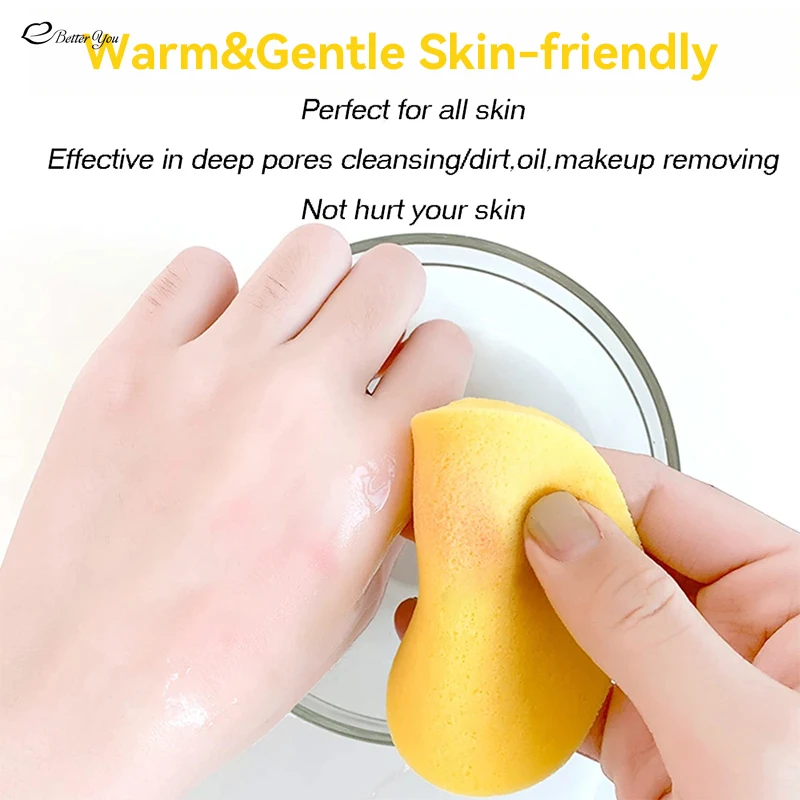 12Pcs/bag Compressed Facial Cleansing Sponge 4 Color Round Wash Face Sponges for Women Compress Exfoliating Removal Sponge