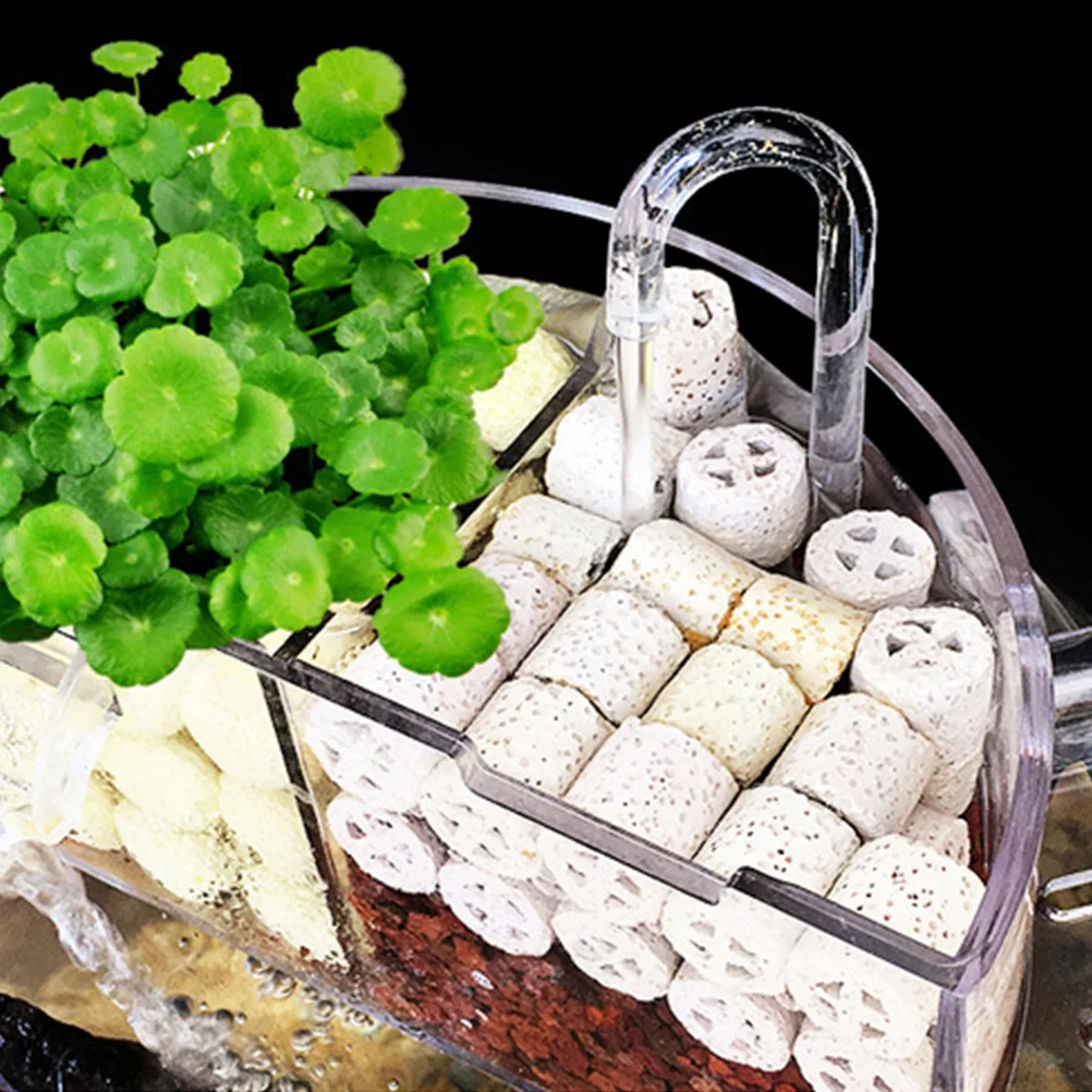 

1pc External Fish Tank Filter 3 In 1 Water Pump Oxygen Supply Silent Aquarium Corner Filter For Multilayer Filtration Bubble