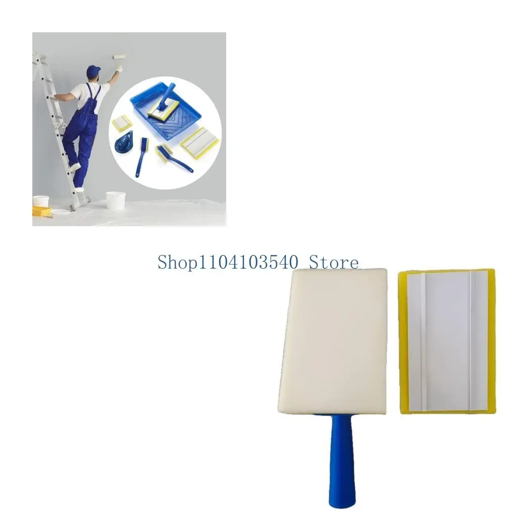 02DC Painting Accessories Paint Brush Set With 4 Durability Trays For Quick Wall Covering Precise Edges Large Coverage