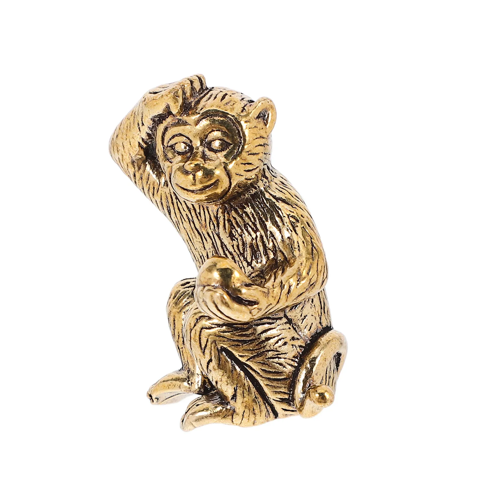 Picture 6: Sun Wukong Monkey Statue Copper Craft Home Decor Desktop Decoration Small Chinese Monkey Ornament Courage Wisdom Sculpture