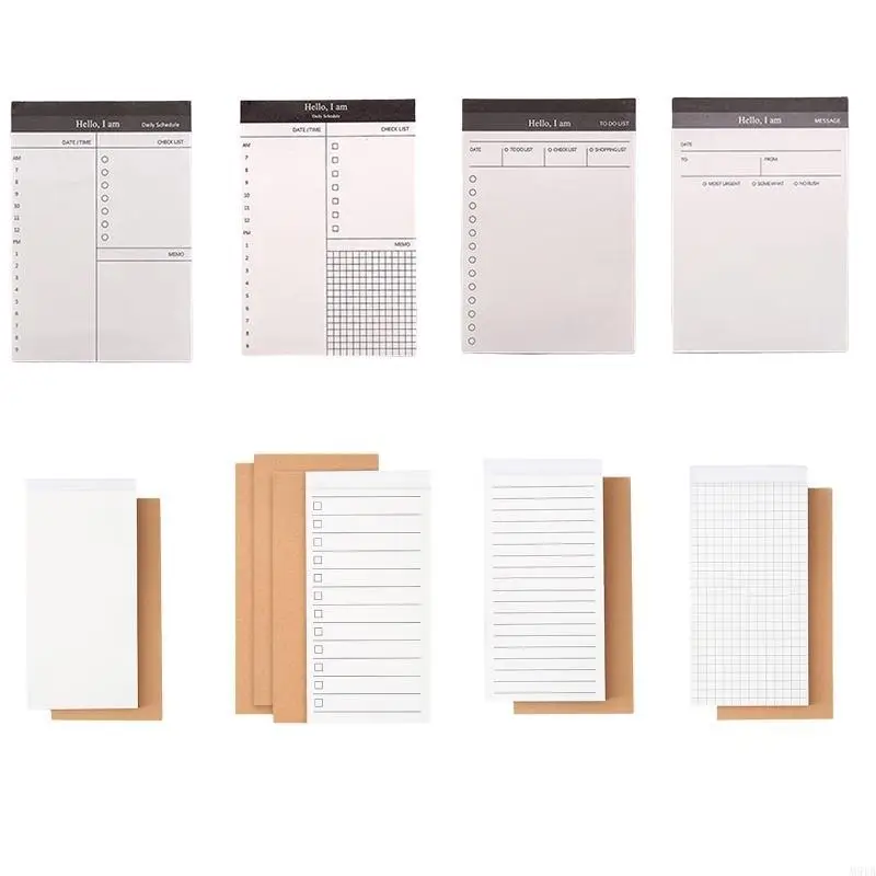 M5TB Note Paper Mini Writing Pad Pocket Monthly Planner To-do-list Pad for Students