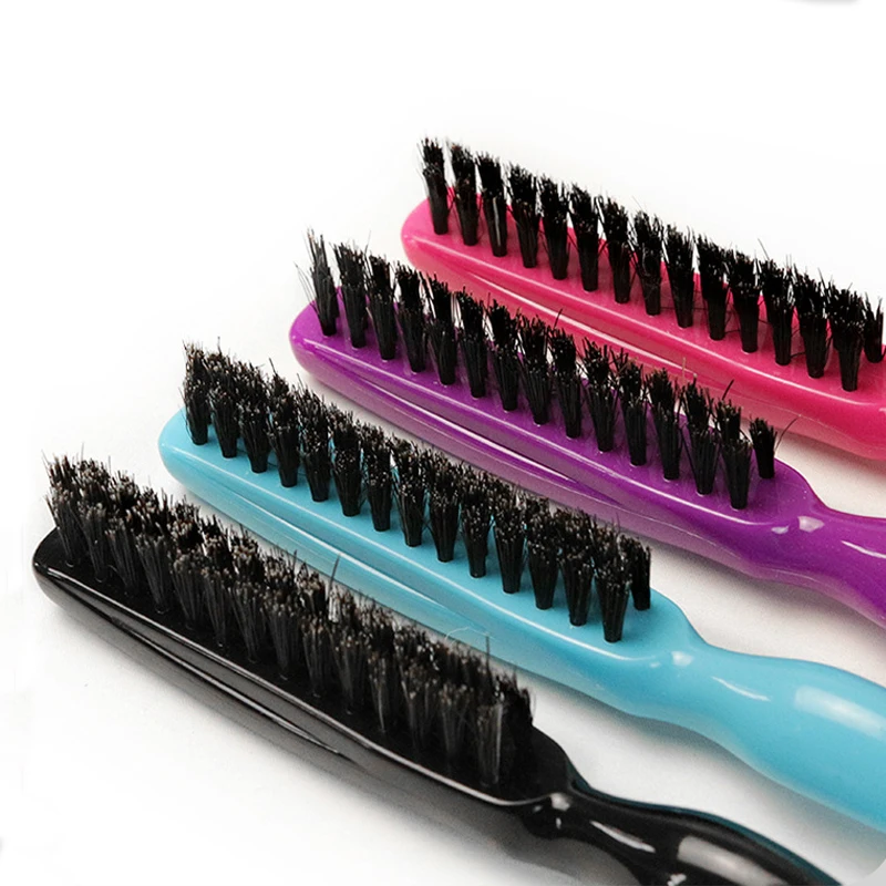 1 buah sisir sikat rambut DIY sikat bulu kayu bros garis ramping sisir sikat rambut ekstensi alat penata profesional