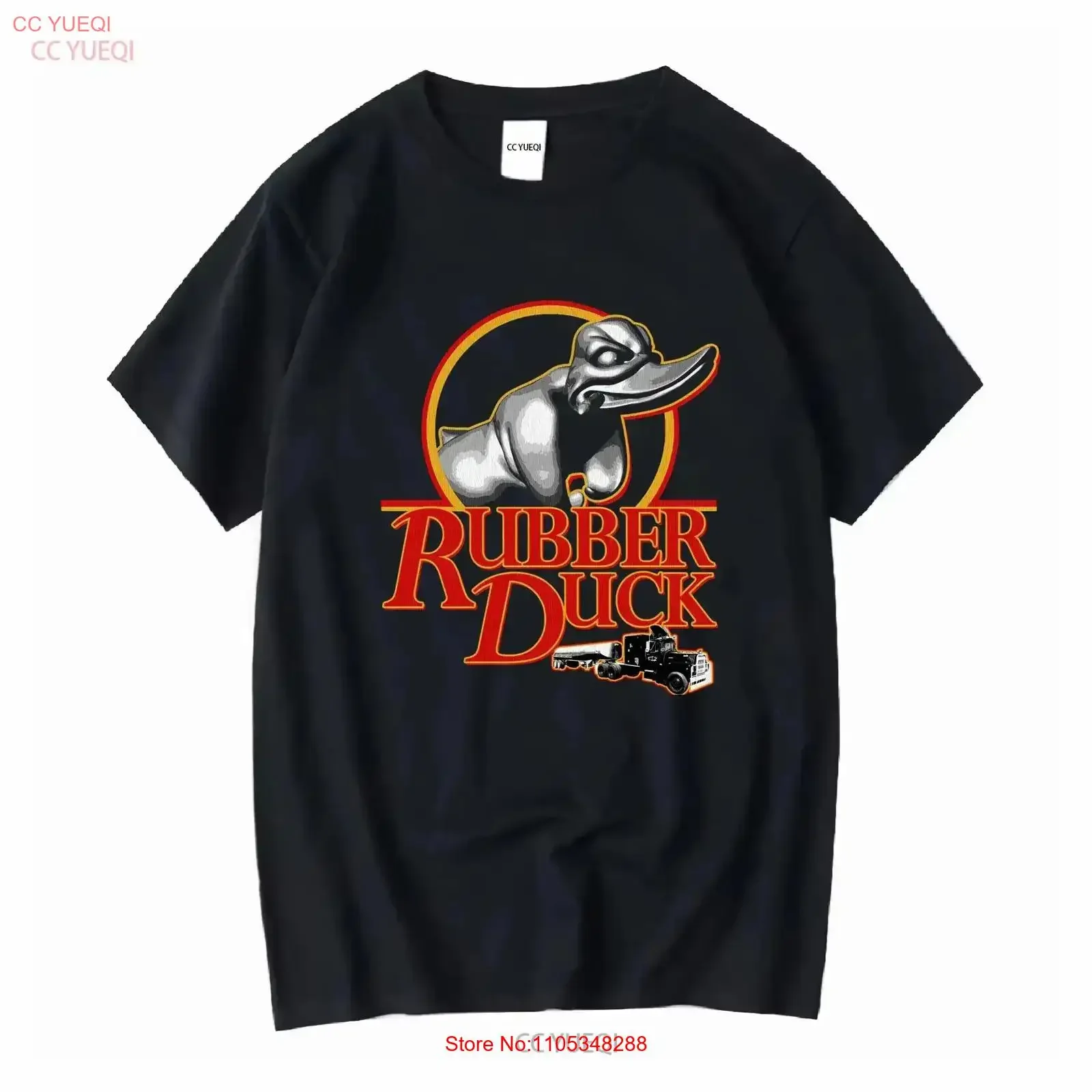 Rubber Duck Convoy Inspired Logo Men's Black T Shirt Size S to 3XL vintage Washed Breathable streetwear fashion homme vintage