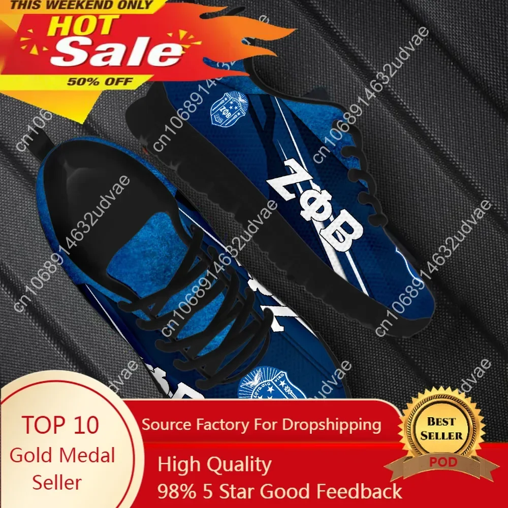 

Cool Wear-Resistance Women‘s Running Sneakers Zeta Phi Beta Logo Men's Flat Shoes Comfort Walking Footwear Zapatos