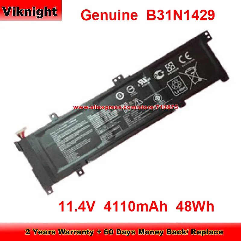 

Аккумулятор B31N1429 0B200-01460100 для Asus K501LB K501LX K501UB K501UX 11,4 в 4110 мА · ч 48 Вт · ч