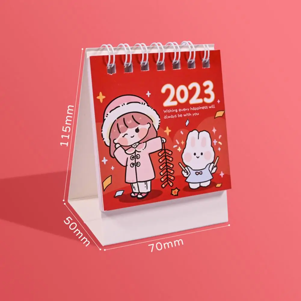 Lịch Bàn Hoa Văn Hoạt Hình Với Các Tông Căn Cứ Mịn Chuyển Trang Lịch Trình Chống Rách 2023 Đứng Lịch Bàn