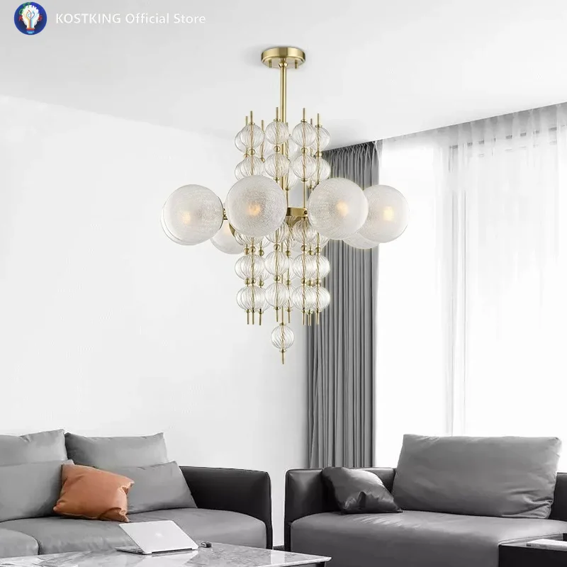 Postmodern Nordic Glass Chandelier Personalized Creative Design for Living Room Dining Room Model Room Craftsmanship Deco