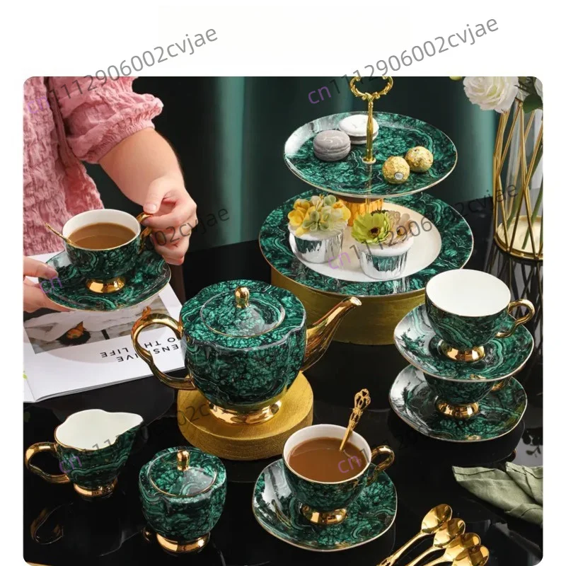 Light luxury bone china Phnom Penh coffee set Ceramic afternoon camellia tea set Coffee cup and saucer gift box set