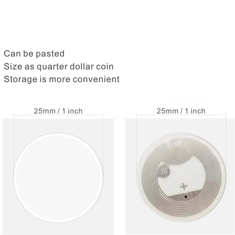

A37T-1000 шт. NFC Ntag216 наклейка Ntag216 NFC-теги NFC 216 тег Ntag216 NFC-карты 13,56 МГц NFC-тег наклейки 888 байт памяти