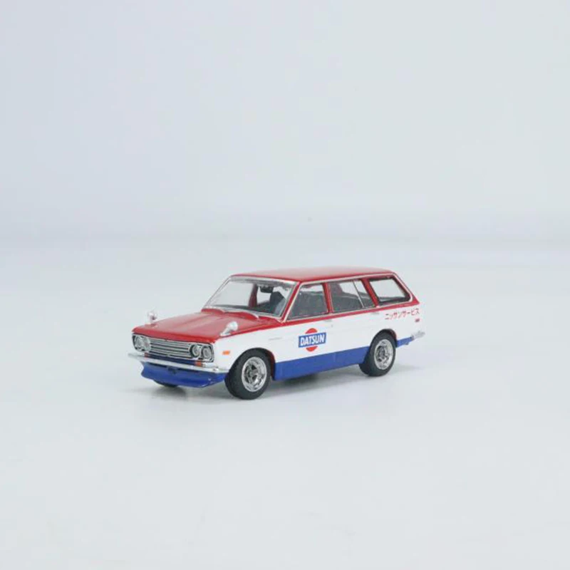 1:64 Scale Datsun Bluebird 510 Wagon Service Car Simulation Alloy Car Model Static Display Collectible Gift Souvenir Decoration